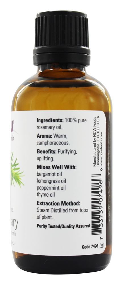 Óleo Essencial de Alecrim 100% Pure - 2 fl. oz. NOW Foods - Imagem 2