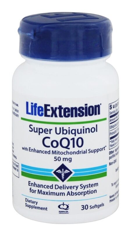 CoQ10 Super Ubiquinol com Suporte Mitocondrial Avançado 50 mg. - 30 Softgels Life Extension