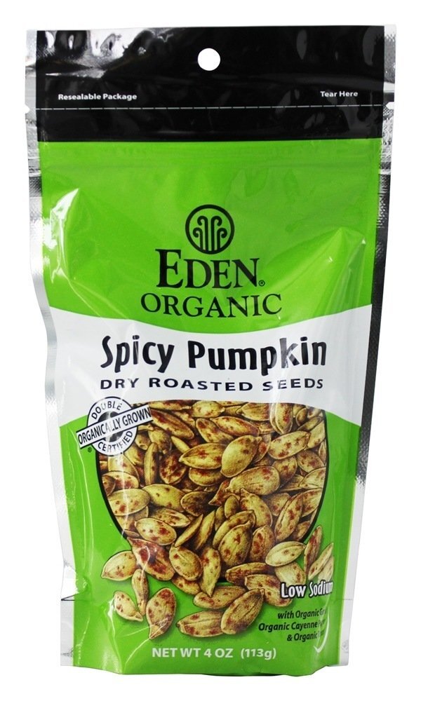Sementes Assadas Secas Orgânicas Abóbora Picante - 4 oz. Eden Foods