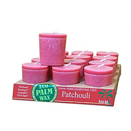 Aloha Bay Candle Votive Essential Oil Patchouli -- 12 Candles