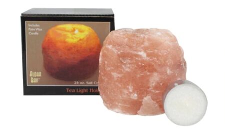 Aloha Bay Himalayan Salt Tea Light Holder -- 1 Candle