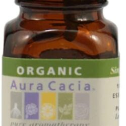 Óleo de Hortelã Orgânico Aura Cacia Aromaterapia Pura - 7,39 ml (0.25 fl oz) - Revigorante e Alivio