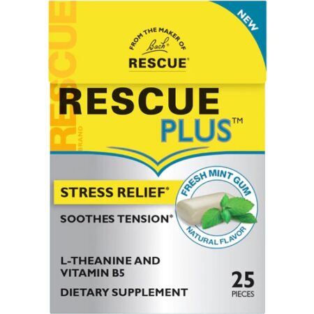 Bach Rescue Plus™ Stress Relief Gum Natural Mint -- 25 Pieces