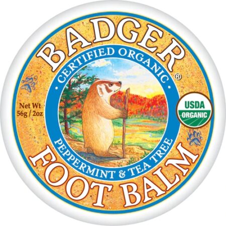 Badger Organic Foot Balm Peppermint & Tea Tree -- 2 oz