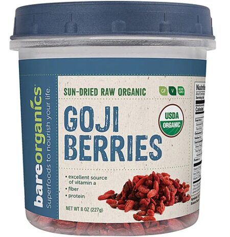 BareOrganics Goji Berries Sun-Dried -- 8 oz