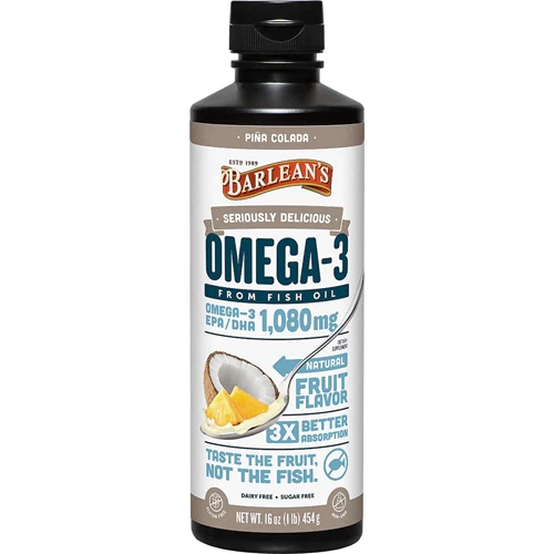 Barlean's Ômega-3 Piña Colada 473ml - Sabor Tropical para sua Saúde