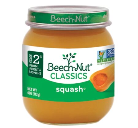 Beech-Nut Classics Jar Stage 2 Squash -- 4 oz Each / Pack of 10