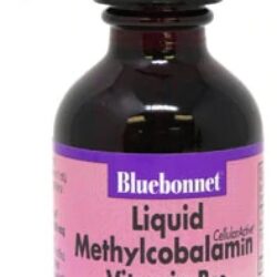 Bluebonnet Nutrition Vitamina B12 Metilcobalamina Líquida Sabor Framboesa Natural - 5000mcg (59ml) - Energia e Bem-Estar