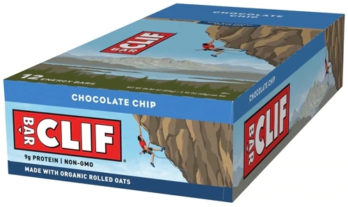 Clif Bar® Energy Bars Chocolate Chip - Caixa com 12 Barras Nutritivas