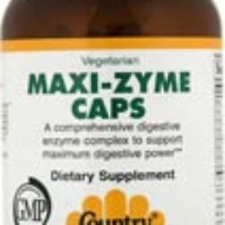 Country Life Maxi-Zyme Caps | Suplemento Enzimático Vegetariano para Digestão Saudável