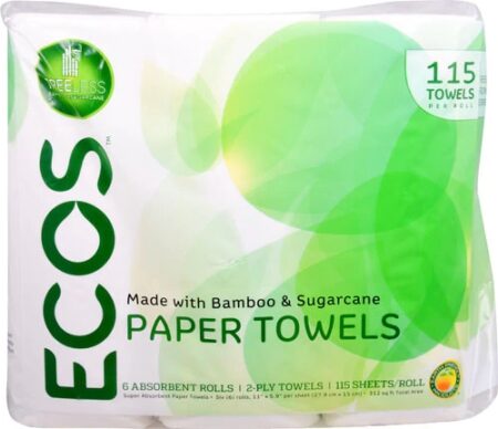 Earth Friendly ECOS™ Paper Towels 2-Ply -- 6 Rolls