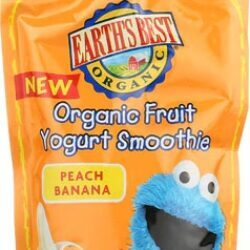 Smoothie Orgânico de Frutas com Iogurte Pêssego Banana Earth's Best Sesame Street - 125ml