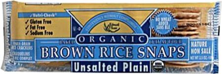 Edward & Sons Organic Brown Rice Snaps Gluten Free Unsalted Plain -- 3.5 oz