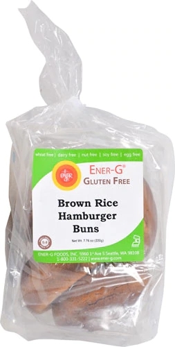 Pão de Hambúrguer de Arroz Integral Ener-G Sem Glúten - 220g
