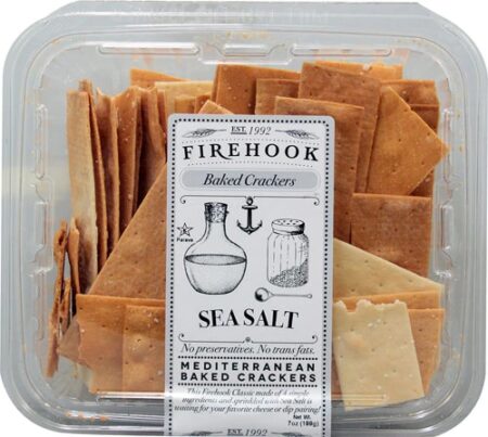 Firehook Mediterranean Baked Crackers Sea Salt -- 7 oz