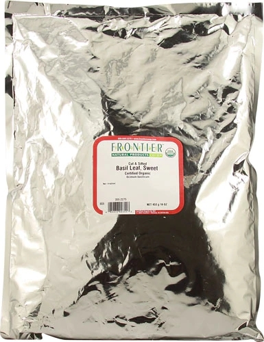 Manjericão Orgânico Folha Doce Frontier Natural Products - 454g (1 lb)