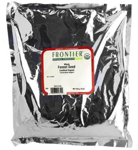 Frontier Natural Products Organic Whole Fennel Seed -- 1 lb