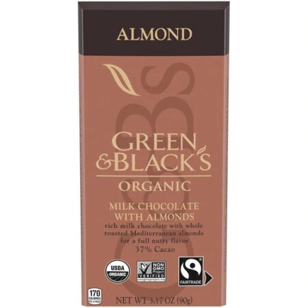 Green & Black's Organic Milk Chocolate With Almonds -- 3.17 oz