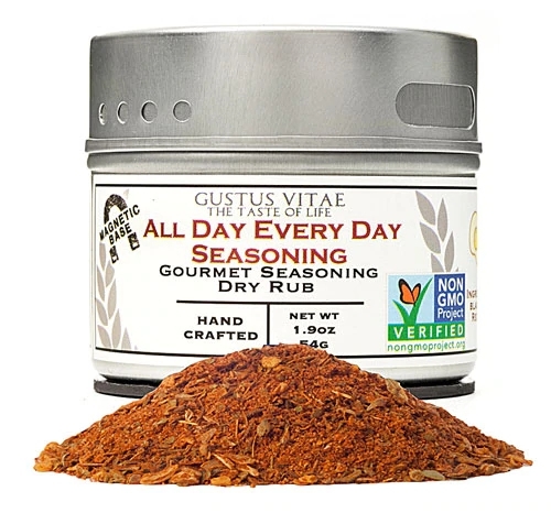 Tempero Gourmet Gustus Vitae Seco em Lata Magnética - 54g: Sabor All Day Every Day