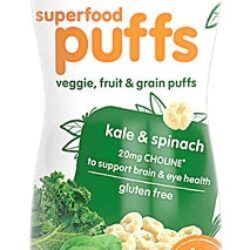 Happy Baby Superfood Puffs Orgânicos - Couve e Espinafre - 59g