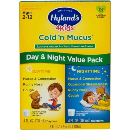 Hyland's 4 Kids Cold 'n Mucus Day & Night Value Pack Original -- 8 fl oz