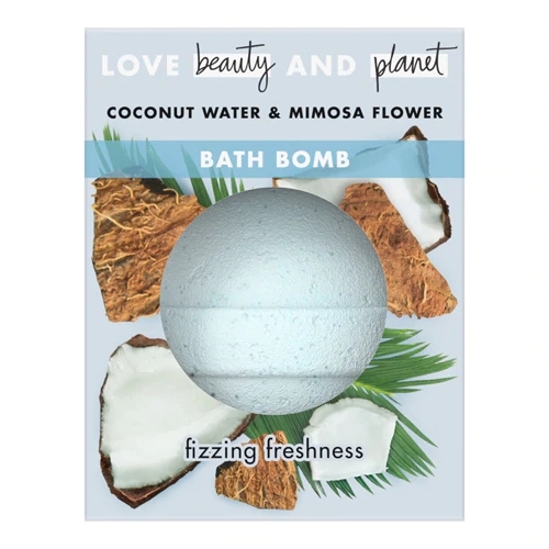 Love Beauty and Planet Bomba de Banho Água de Coco e Flor de Mimosa - 1 Unidade | Experiência Relaxante e Revigorante
