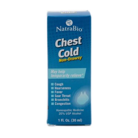 NatraBio Chest Cold Non-Drowsy -- 1 fl oz