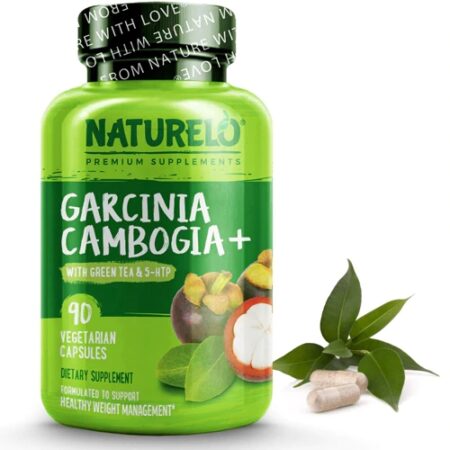 NATURELO Garcinia + Appetite Suppressant with Green Tea & 5-HTP -- 90 Vegetarian Capsules