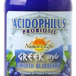 Nature's Life Acidophilus Probiótico Estilo Grego Suave de Mirtilo - 237ml