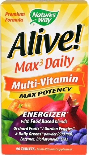 Nature's Way Alive! Max3 Multivitamínico Máxima Potência - 90 Comprimidos