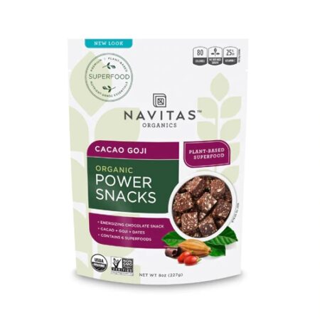 Navitas Organics Power Snacks Cacao Goji -- 8 oz