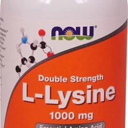 NOW Double Strength L-Lisina 1000 mg - 250 Tabletes | Suplemento Essencial
