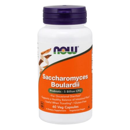 NOW Saccharomyces Boulardii -- 5 billion CFU - 60 Veg Capsules