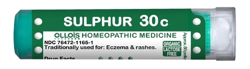 Ollois Sulphur 30c - 80 Pellets: Seu Alívio Natural e Bem-Estar Diário