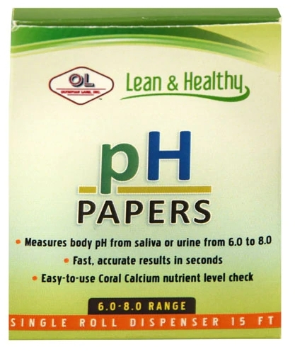Olympian Labs Papéis de pH Lean & Healthy 6.0-8.0 - Rolo de 4,57m - Controle do Equilíbrio Corporal