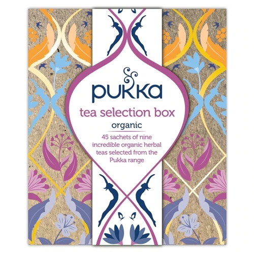 Pukka Tea Variety Box - 45 Sachês | Chás Orgânicos para Bem-Estar e Saúde