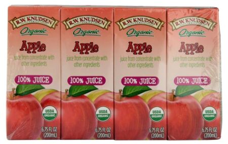 R.W. Knudsen Family Organic Juice Apple -- 4 Boxes