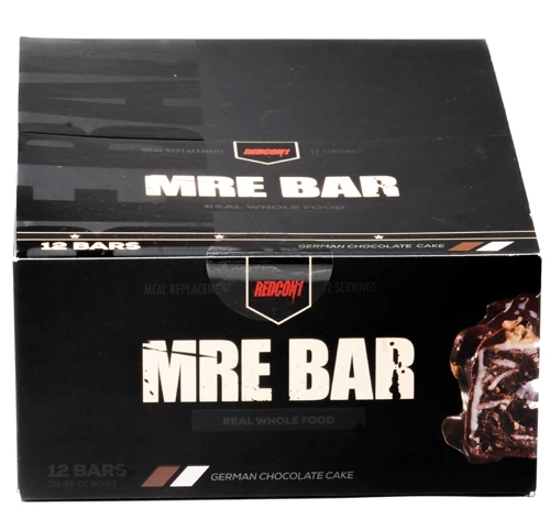 Redcon1 MRE Bar Sabor Bolo Alemão - Caixa com 12 Barras Energéticas