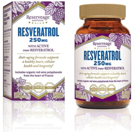 Reserveage Nutrition Resveratrol -- 250 mg - 60 Veggie Caps