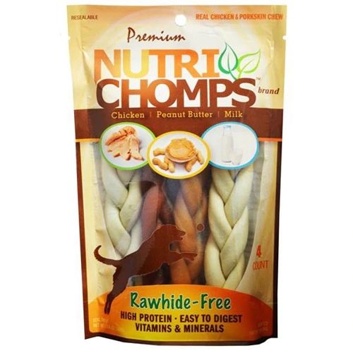 Scott Pet Premium Nutri Chomps Variedade 4 Unidades - Petiscos Saudáveis e Deliciosos