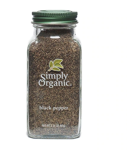 Pimenta do Reino Preta Orgânica Simply Organic Moída Fina 65g – Sabor Puro e Bem-Estar