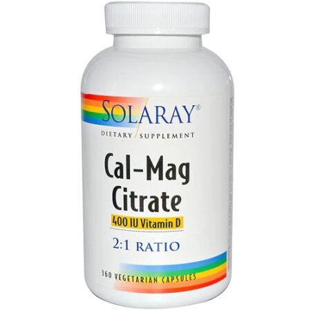 Solaray Cal-Mag Citrate with Vitamin D 2:1 Ratio -- 360 VegCaps