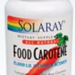 Solaray Food Carotene 25000 IU - 200 Cápsulas Softgel: Potência Natural para Sua Saúde Visual e Imunidade