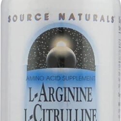 Source Naturals L-Arginina L-Citrulina Complex 1000mg - 120 Tabletes - Saúde Cardiovascular e Desempenho