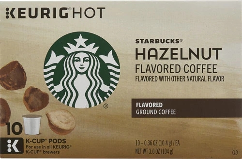 Café Torrado e Moído Starbucks Hazelnut 10 Cápsulas K-Cup - Sabor Avelã Intenso