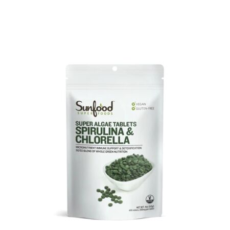 SunFood Super Algae Tablets Spirulina & Chlorella -- 4 oz