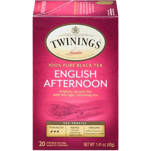Chá Preto Twinings English Afternoon 100% Puro - 40g (20 Sachês)