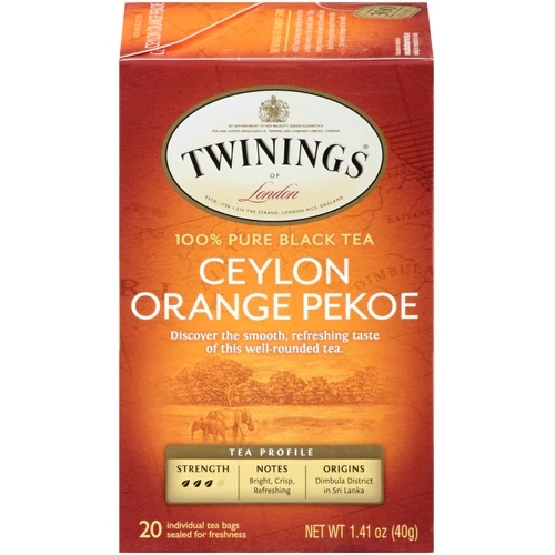 Twinings Origins Chá Preto Ceylon Orange Pekoe - 20 Sachês (20g)
