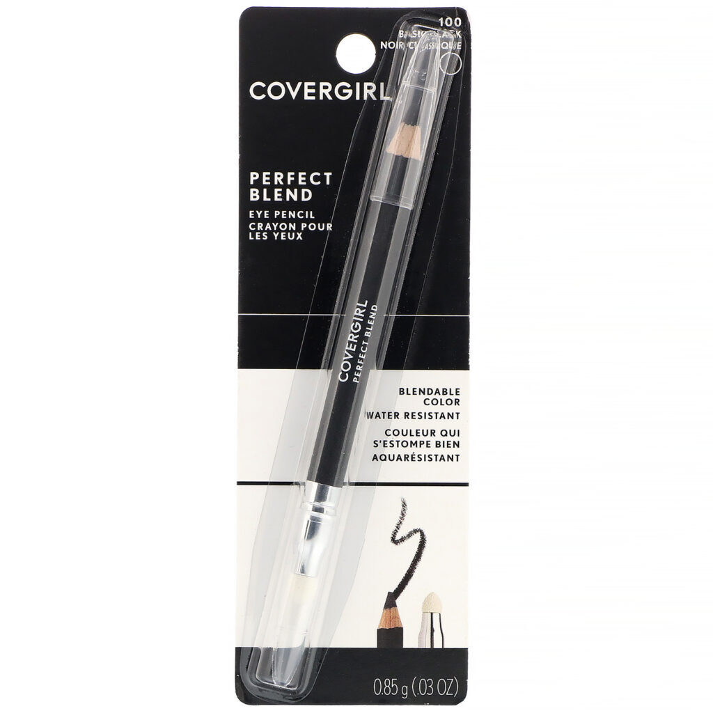 Covergirl, Perfect Blend, Lápis de olho, 100 Preto básico, 0,85 g - Imagem 2