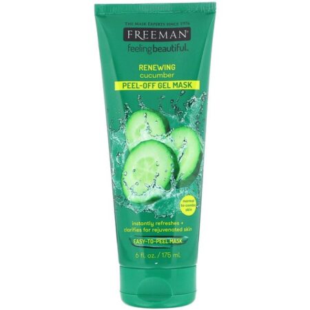 Freeman Beauty, Sentido-se bonita, Máscara de Gel Renovadora, Pepino, 6 fl oz (175 ml)